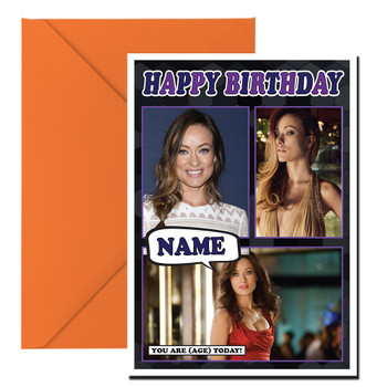 Olivia Wilde Celebrity Fan Birthday Card Olivia Wilde Celebrity Fan Birthday Card