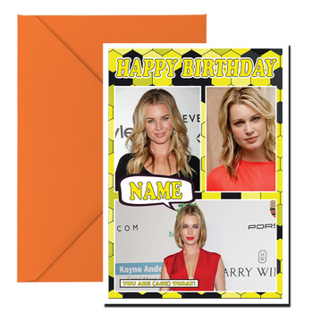 Rebecca Romijn Celebrity Fan Birthday Card