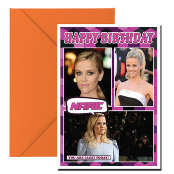 Reese Witherspoon Celebrity Fan Birthday Card Reese Witherspoon Celebrity Fan Birthday Card