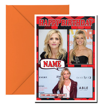 Sarah Michelle Gellar Celebrity Fan Birthday Card Sarah Michelle Gellar Celebrity Fan Birthday Card
