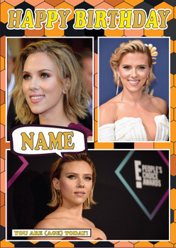 Scarlett Johansson Celebrity Fan Birthday Card