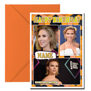 Scarlett Johansson Celebrity Fan Birthday Card Scarlett Johansson Celebrity Fan Birthday Card
