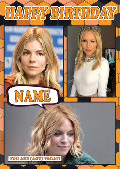 Sienna Miller Celebrity Fan Birthday Card