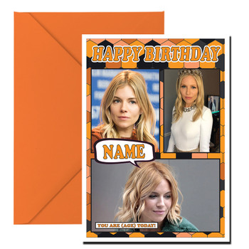 Sienna Miller Celebrity Fan Birthday Card