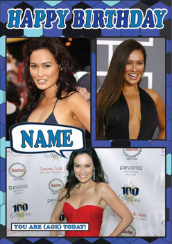 Tia Carrere Celebrity Fan Birthday Card