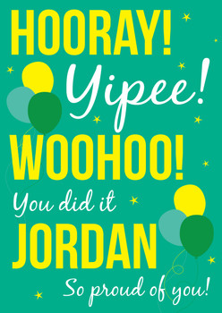 Hooray Yipee Woohoo Birthday Card