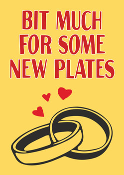 Bit Much For Some New Plates Birthday Card Bit Much For Some New Plates Birthday Card