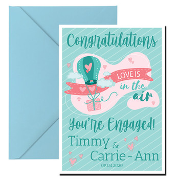 Congratulations Engagement Love Is In The Air Birthday Card