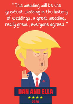 Trump Engagement 2 Birthday Card Trump Engagement 2 Birthday Card
