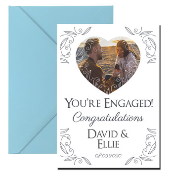 Youre Engaged Heart Shaped Picture Upload Birthday Card Youre Engaged Heart Shaped Picture Upload Birthday Card