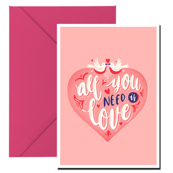 All You Need Is Love Hearts And Doves Birthday Card All You Need Is Love Hearts And Doves Birthday Card