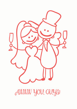 Awww Youguys Red Sketch Birthday Card Awww Youguys Red Sketch Birthday Card