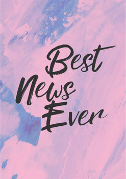 Best News Ever Pink And Blue Birthday Card