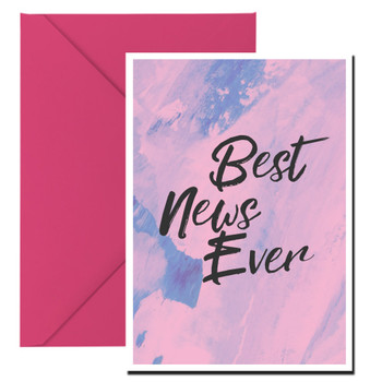 Best News Ever Pink And Blue Birthday Card