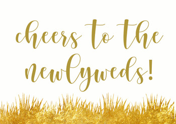 Cheers To The Newleyweds Landscape Birthday Card