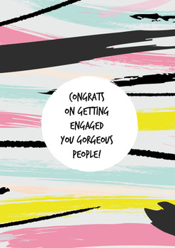 Congrats On Getting Engaged You Gorgeous People Birthday Card Congrats On Getting Engaged You Gorgeous People Birthday Card