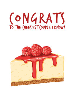 Congrats To The Cheesiest Couple I Know Birthday Card Congrats To The Cheesiest Couple I Know Birthday Card