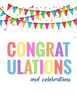 Congratulations And Celebrations Bunting Birthday Card