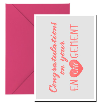 Congratulations On Your En Gay Gement Birthday Card
