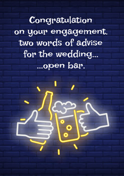 Congratulations On Your Engagement Free Bar Birthday Card Congratulations On Your Engagement Free Bar Birthday Card