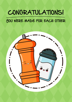 Congratulations You Were Made For Each Other Salt And Pepper Birthday Card