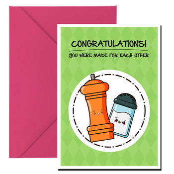 Congratulations You Were Made For Each Other Salt And Pepper Birthday Card