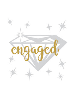 Engaged Gem  Birthday Card Engaged Gem  Birthday Card