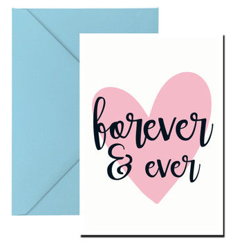 Forever And Ever Blue Text Birthday Card Forever And Ever Blue Text Birthday Card