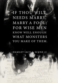 Hamlet Marriage Quote Birthday Card Hamlet Marriage Quote Birthday Card