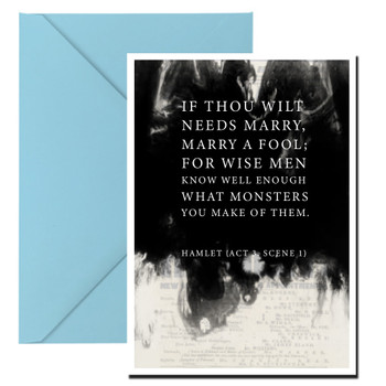 Hamlet Marriage Quote Birthday Card Hamlet Marriage Quote Birthday Card