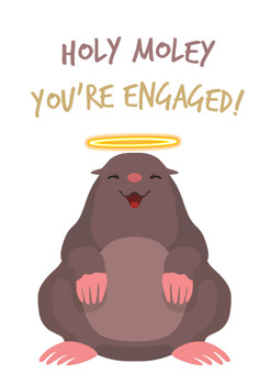 Holy Moley Youre Engaged Birthday Card Holy Moley Youre Engaged Birthday Card