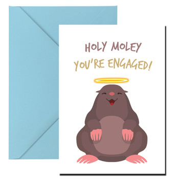 Holy Moley Youre Engaged Birthday Card Holy Moley Youre Engaged Birthday Card