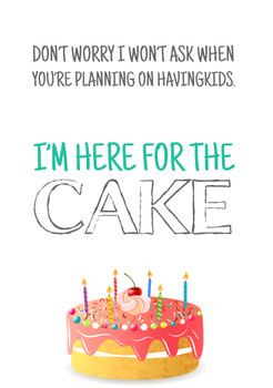 Im Here For The Cake Birthday Card