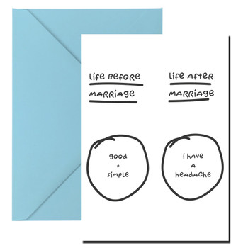 Life Before And After Marriage Birthday Card