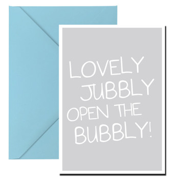 Lovely Jubbly Open The Bubbly Birthday Card Lovely Jubbly Open The Bubbly Birthday Card