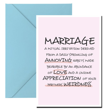 Marriage Funny Annoying Love Appreciation Weirdness Birthday Card Marriage Funny Annoying Love Appreciation Weirdness Birthday Card