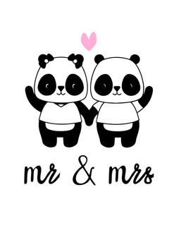 Mr And Mrs Panda Love Heart Birthday Card Mr And Mrs Panda Love Heart Birthday Card