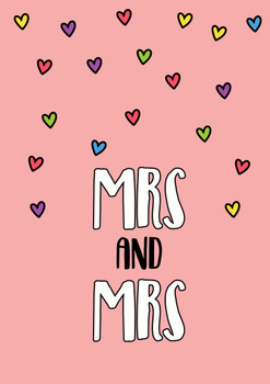 Mr And Mrs Sketch Love Hearts  Birthday Card Mr And Mrs Sketch Love Hearts  Birthday Card