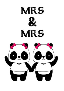 Mrs And Mrs Panda Birthday Card Mrs And Mrs Panda Birthday Card