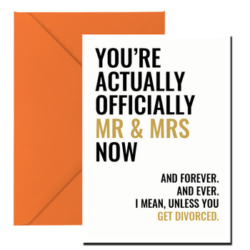 Officially Mr And Mrs Unless You Get Divorced Birthday Card Officially Mr And Mrs Unless You Get Divorced Birthday Card