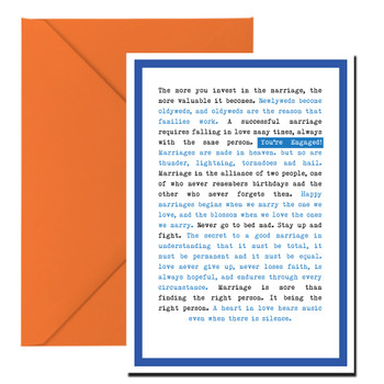 The More You Invest Engagement Marriage Birthday Card The More You Invest Engagement Marriage Birthday Card