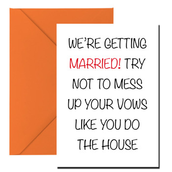 Try Not To Mess Up Your Vows Like You Do The House Birthday Card Try Not To Mess Up Your Vows Like You Do The House Birthday Card