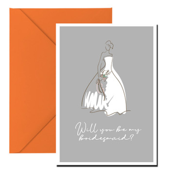 Will You Be My Bridesmaid Minimalistic Birthday Card Will You Be My Bridesmaid Minimalistic Birthday Card