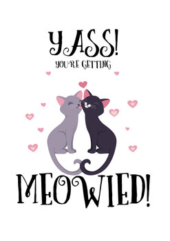 Yas Youre Getting Meowies Birthday Card Yas Youre Getting Meowies Birthday Card