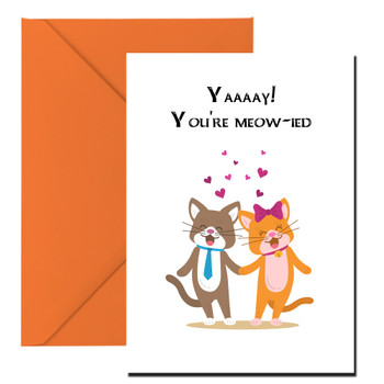 Yay Youre Meowied 2 Birthday Card Yay Youre Meowied 2 Birthday Card