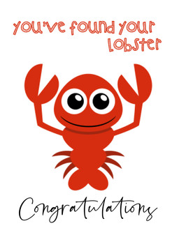 Youve Found Your Lobster Congratulations Birthday Card Youve Found Your Lobster Congratulations Birthday Card