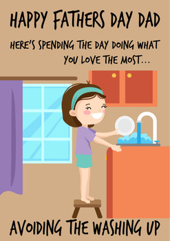 Funny Fathers Day Card 55 Heres Spending The Day Doing What You Love The Most... Funny Fathers Day Card 55 Heres Spending The Day Doing What You Love The Most...