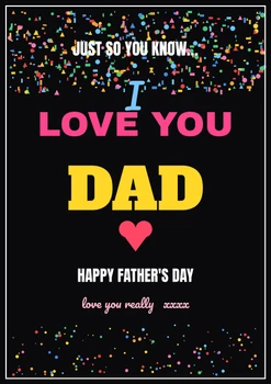 Funny Fathers Day Card I Love You Dad — print front