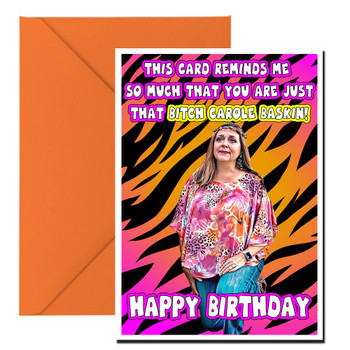 Carole Baskin 3 Birthday Card Carole Baskin 3 Birthday Card