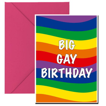 Big Gay Birthday Gay Lgbt Birthday Card Big Gay Birthday Gay Lgbt Birthday Card